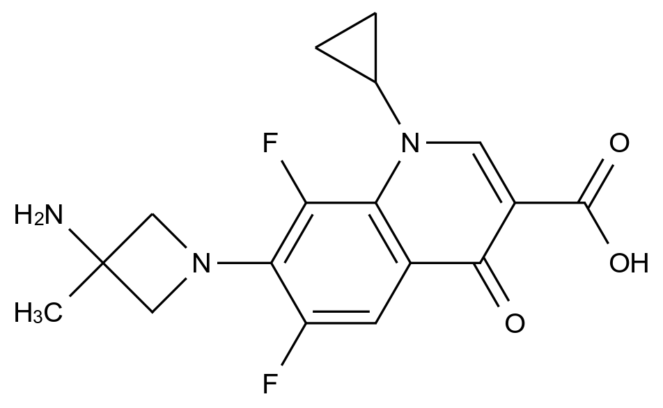 [124668-12-8]7-(3-amino-3-methylazetidin-1-yl)-1-cyclopropyl-6,8-difluoro-4-oxoquinoline-3-carboxyli