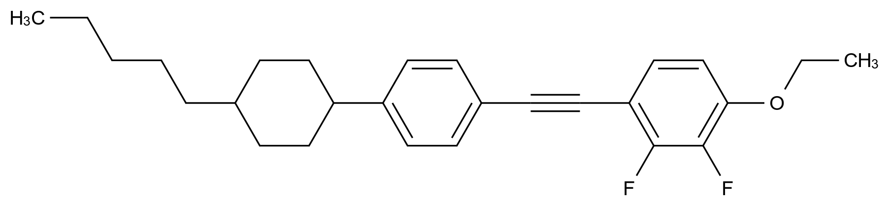 [124770-59-8]1-Ethoxy-2,3-difluoro-4-[[4-(trans-4-pentylcyclohexyl)phenyl]ethynyl]benzene