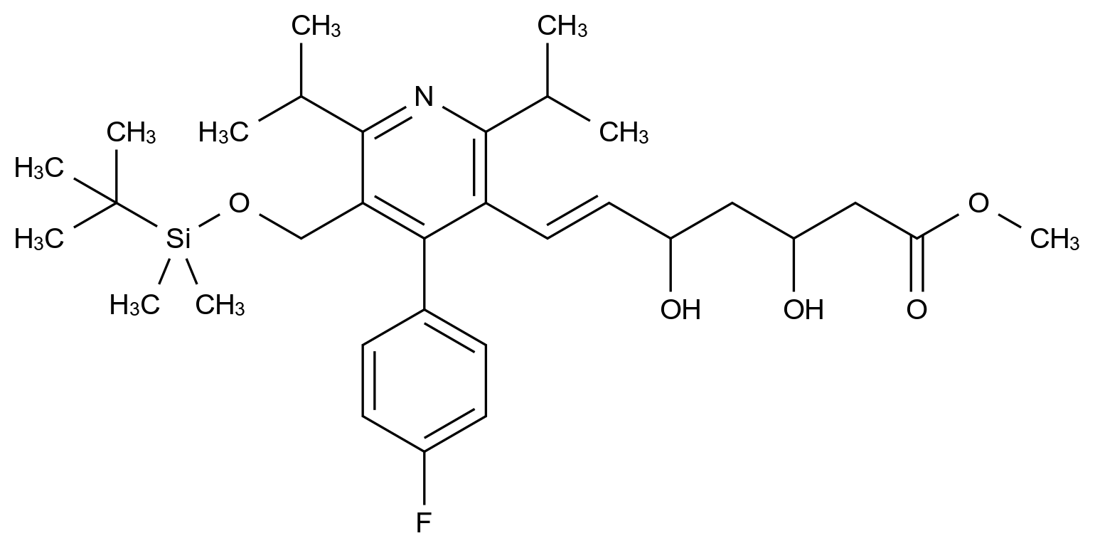 [124863-86-1]Methyl rel-(E)-7-[5-tert-Butyldimethylsilyloxymethyl-2,6-diisopropyl-4-(4-fluorophenyl)