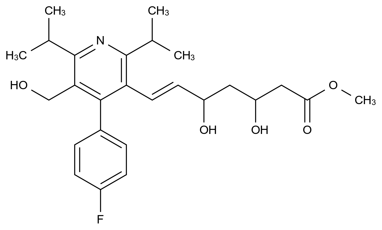 [124863-87-2]Methyl rel-(E)-7-[2,6-Diisopropyl-4-(4-fluorophenyl)-5-hydroxymethylpyridinyl]-3,5-dihy