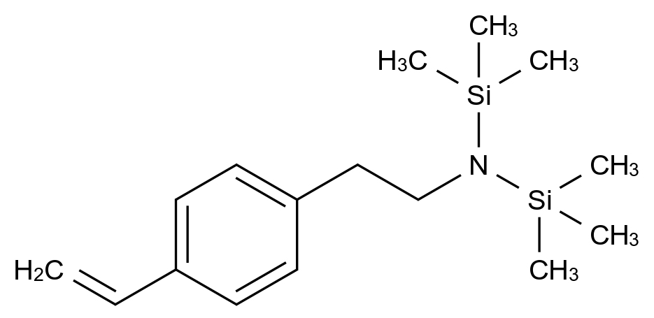 [124885-97-8]4-{2-[N,N-bis(trimethylsilyl)amino]ethyl}styrene