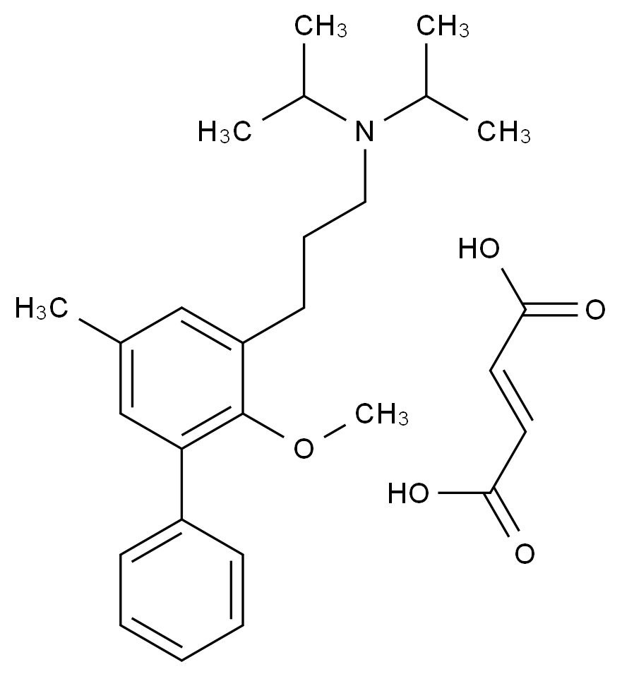 [124935-89-3]2-Methoxy-5-methyl-N,N-bis(1-methylethyl)-3-phenylbenzenepropanamine fumarate