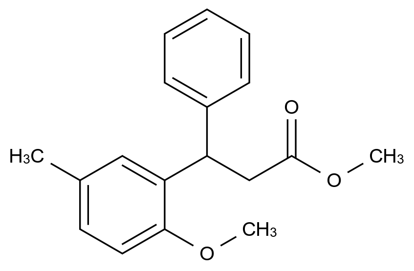 [124937-62-8]methyl 3-(2-methoxy-5-methylphenyl)-3-phenylpropanoate