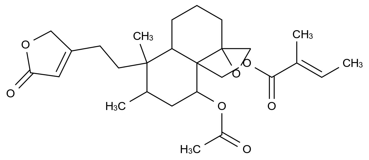 [124961-66-6][(4aR,5S,7R,8S,8aR)-5-acetyloxy-7,8-dimethyl-8-[2-(5-oxo-2H-furan-3-yl)ethyl]spiro[2,3,