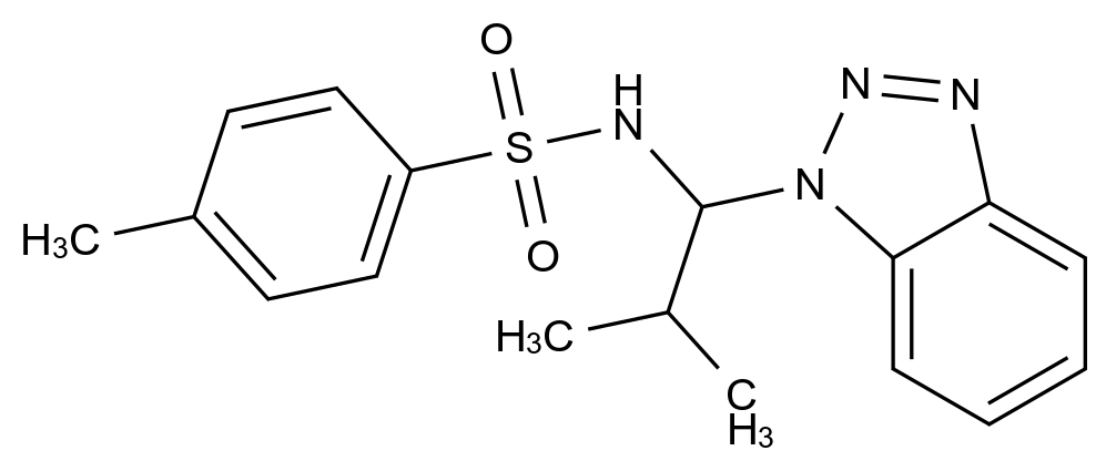 [124984-83-4]N-[1-(1H-1,2,3-Benzotriazol-1-yl)-2-methylpropyl]-4-methylbenzene-1-sulfonamide