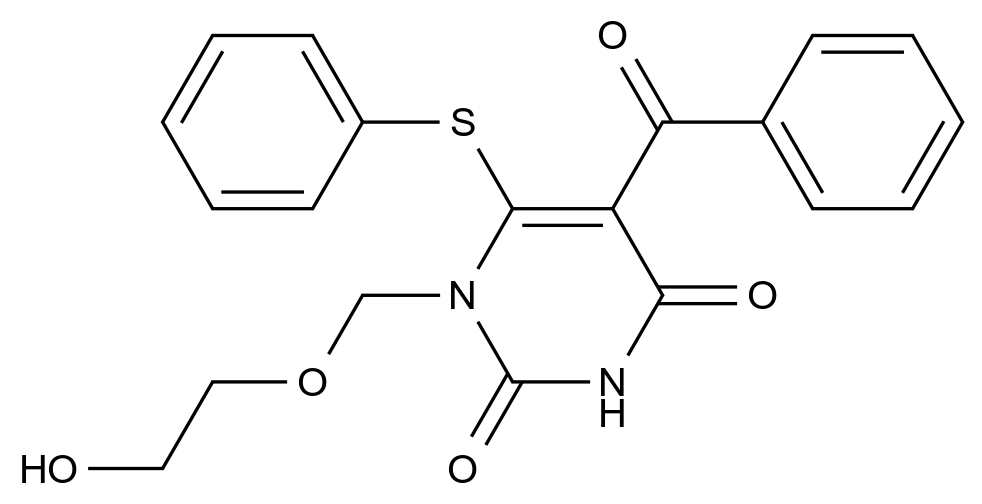 [125057-01-4]5-benzoyl-1-(2-hydroxyethoxymethyl)-6-phenylsulfanylpyrimidine-2,4-dione