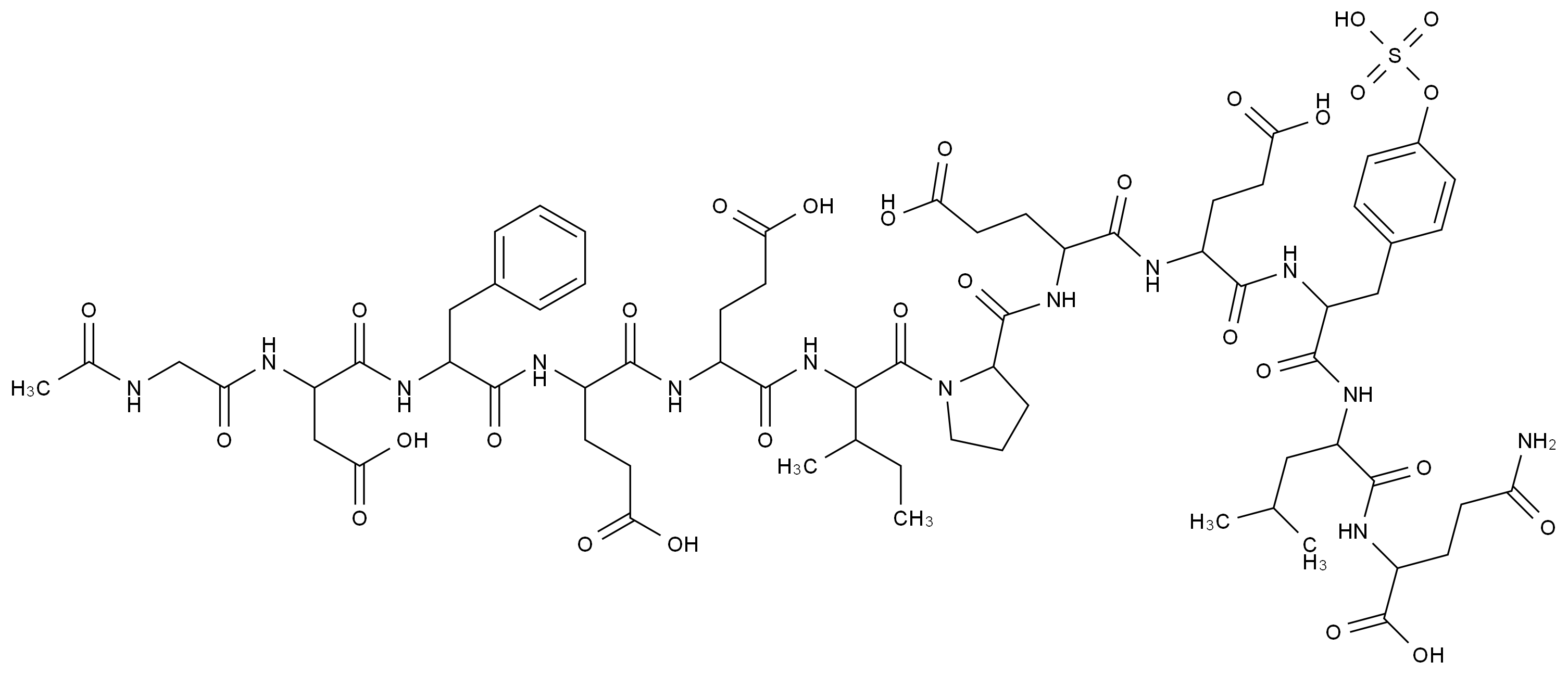 [125441-00-1]Acetyl-Hirudin (54-65) (sulfated)