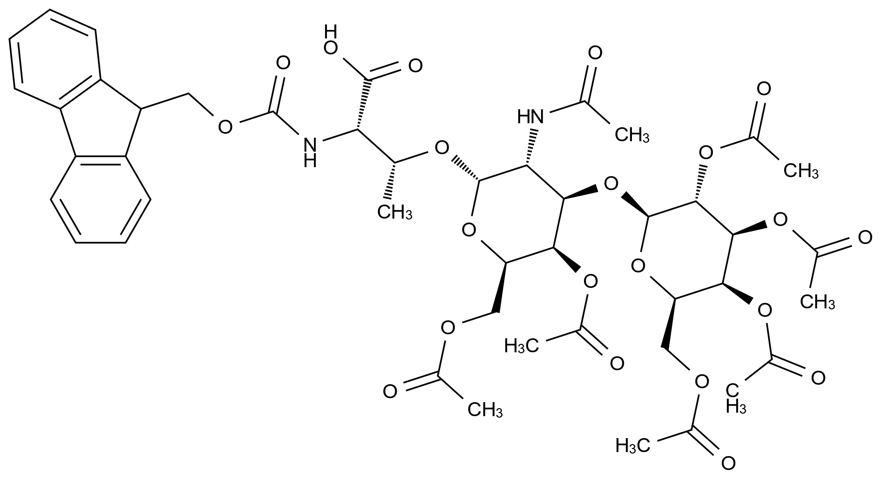 [125760-33-0]Fmoc-L-Thr[alpha-(Gal-beta(1-3)-GalNAc)]-OH peracetate