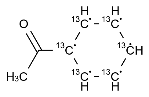 [125770-94-7]acetophenone(ring-13C6)