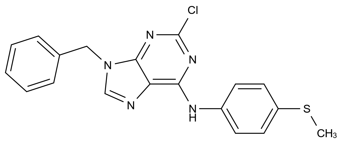 [125802-48-4]9-benzyl-2-chloro-N-(4-methylsulfanylphenyl)purin-6-amine