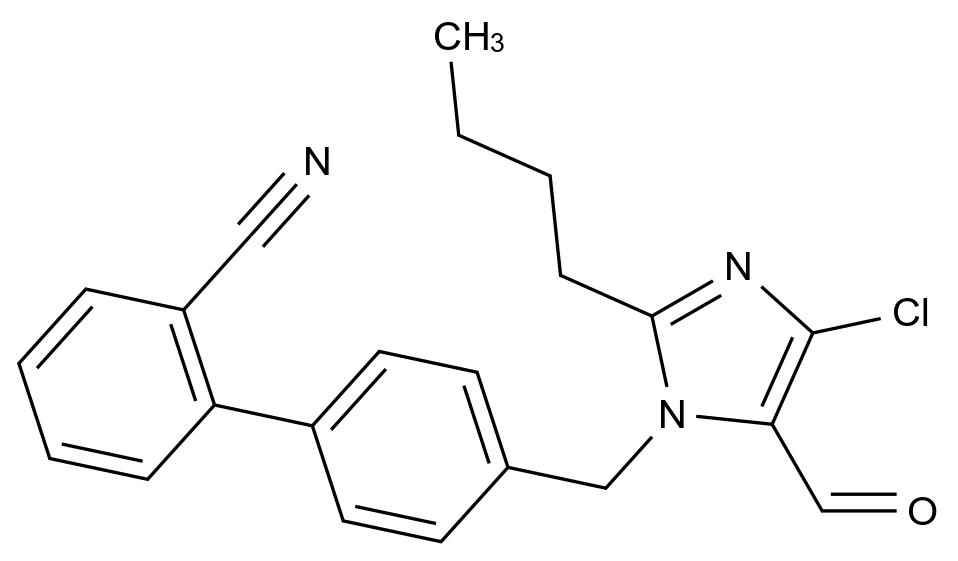 [124750-67-0]2-n-Butyl-4-chloro-1-[(2'-cyanobiphenyl-4-yl)methyl]imidazole-5-carboxaldehyde