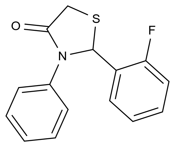 [124823-21-8]4-Thiazolidinone, 2-(2-fluorophenyl)-3-phenyl-