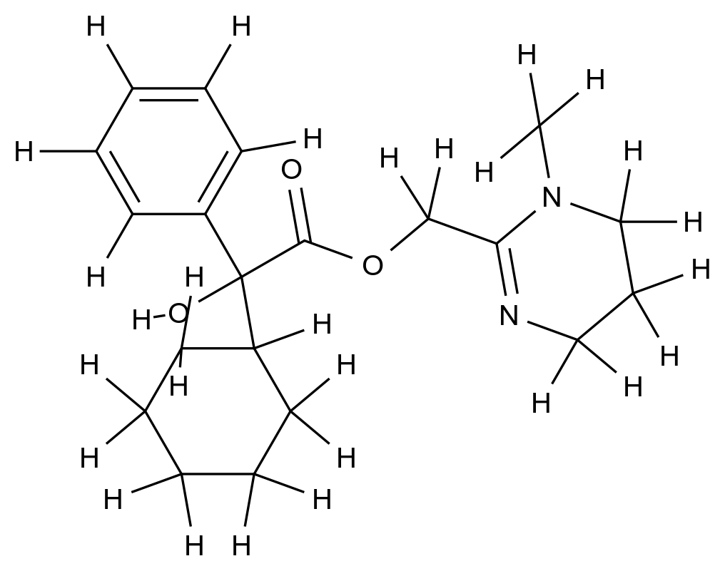 [125-53-1](1-methyl-5,6-dihydro-4H-pyrimidin-2-yl)methyl 2-cyclohexyl-2-hydroxy-2-phenylacetate