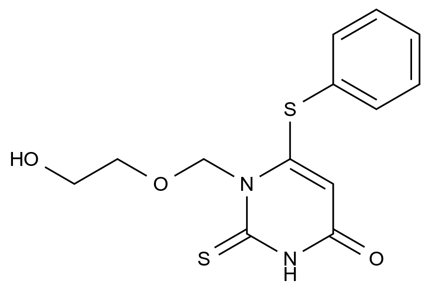 [125057-06-9]1-(2-hydroxyethoxymethyl)-6-phenylsulfanyl-2-sulfanylidenepyrimidin-4-one