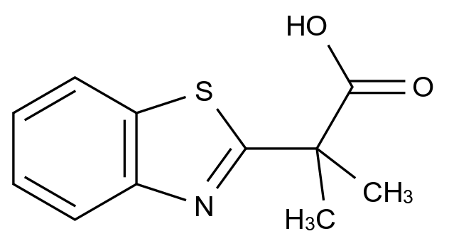 [125305-80-8]2-(1,3-Benzothiazol-2-yl)-2-methylpropanoic acid