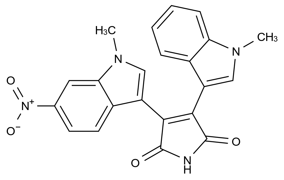 [125313-92-0]3-(1-methylindol-3-yl)-4-(1-methyl-6-nitroindol-3-yl)pyrrole-2,5-dione