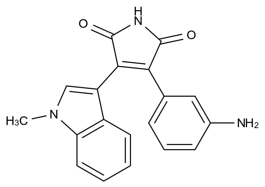 [125314-13-8]3-(3-Aminophenyl)-4-(1-methyl-1H-indol-3-yl)pyrrole-2,5-dione