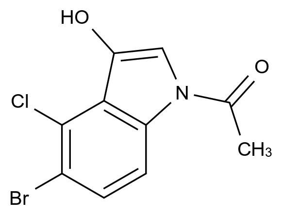 [125328-76-9]1-(5-bromo-4-chloro-3-hydroxyindol-1-yl)ethanone