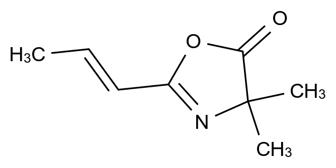 [125376-15-0]5(4H)-Oxazolone,4,4-dimethyl-2-(1-propenyl)-(9CI)