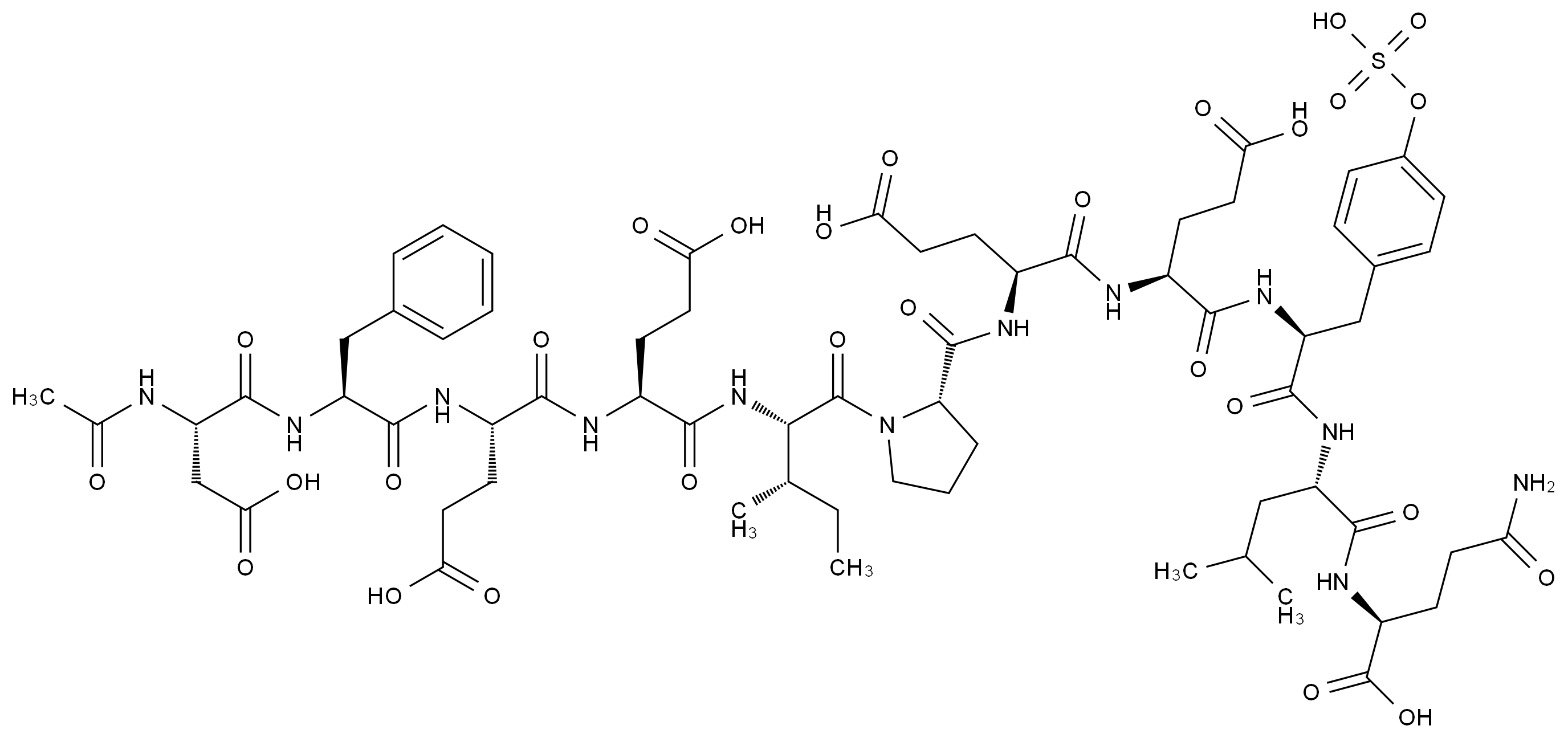 [125441-01-2]Acetyl-Hirudin (55-65) (sulfated)