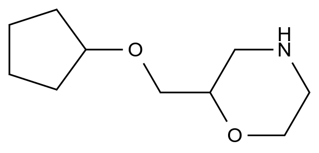 [125444-26-0]Morpholine, 2-[(cyclopentyloxy)methyl]- (9CI)