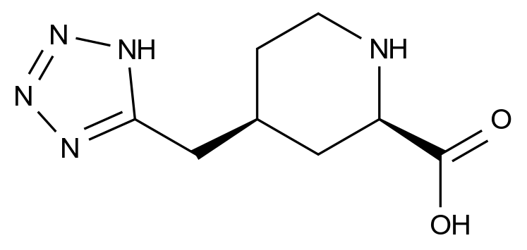 [125546-04-5]LY 233053,(2R*,4S*)-4-(1H-Tetrazol-5-ylmethyl)-2-piperidinecarboxylicacid