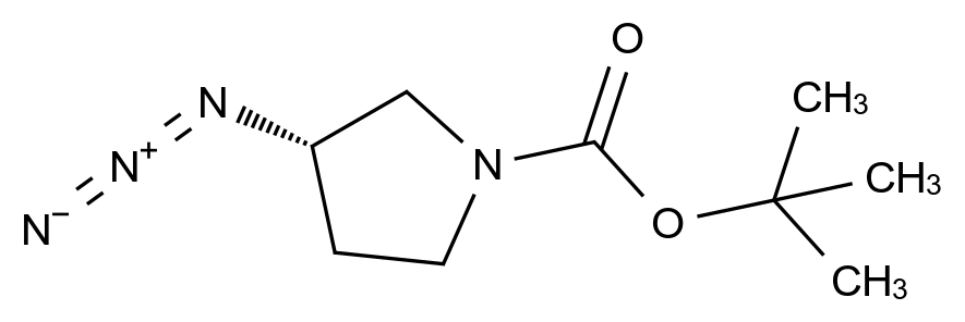 [125552-56-9]1,1-dimethylethyl (3S)-3-azidopyrrolidine-1-carboxylate