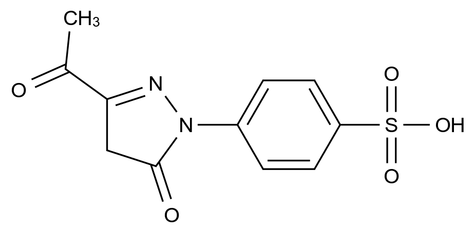 [125577-68-6]4-(3-acetyl-5-oxo-4H-pyrazol-1-yl)benzenesulfonic acid