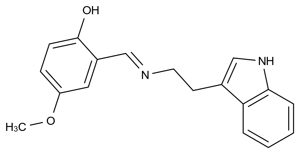 [125598-67-6]2-((2-(1h-indol-3-yl)-ethylimino)-methyl)-4-methoxy-phenol