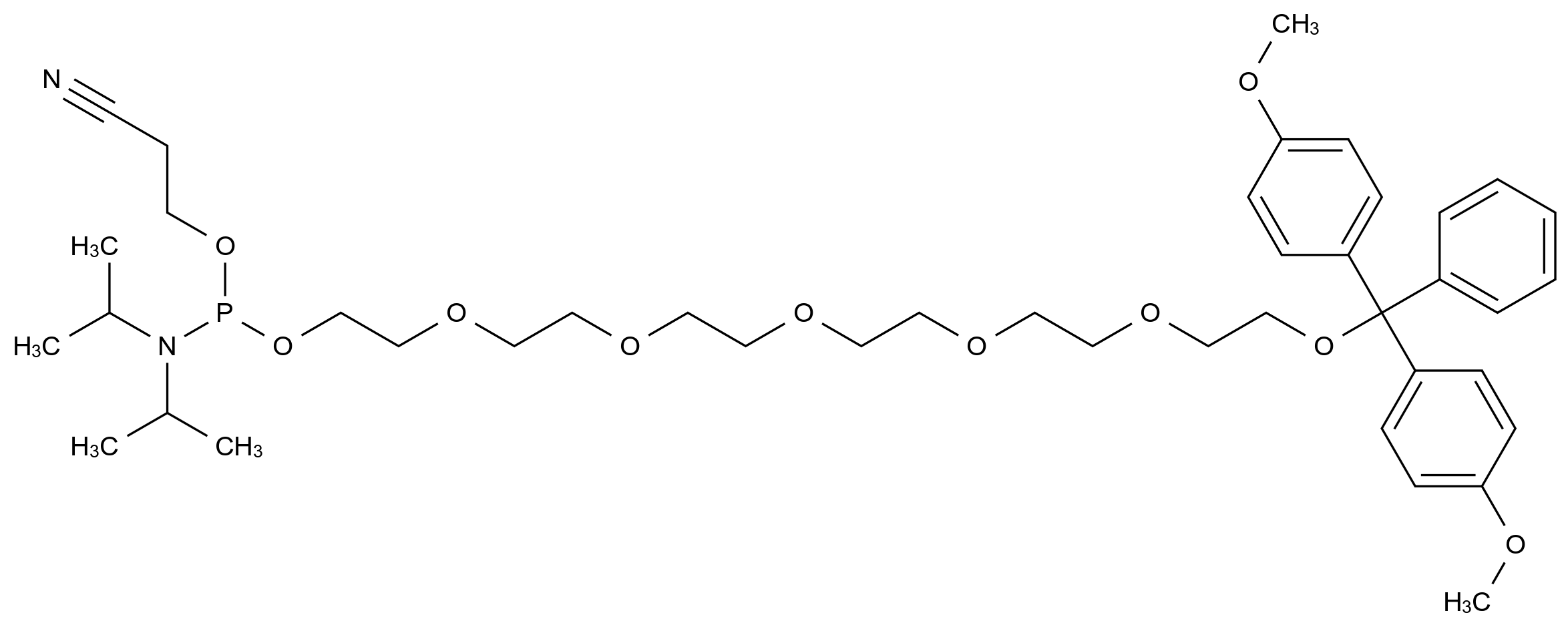 [125607-09-2]1-O-DMT-6-β-cyanoethyl-N,N-diisopropylphosphoramidite-hexaethylene glycol