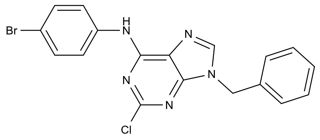 [125802-46-2]9-benzyl-N-(4-bromophenyl)-2-chloropurin-6-amine