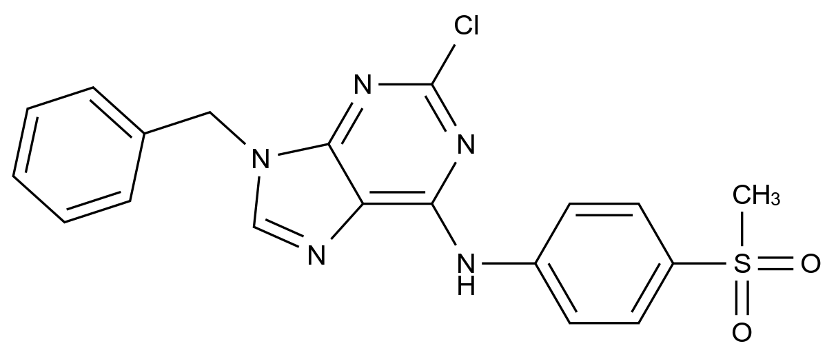 [125802-56-4]9-benzyl-2-chloro-N-(4-methylsulfonylphenyl)purin-6-amine