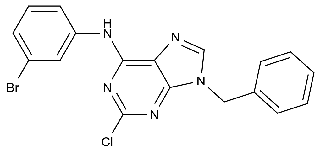 [125802-58-6]9-benzyl-N-(3-bromophenyl)-2-chloropurin-6-amine