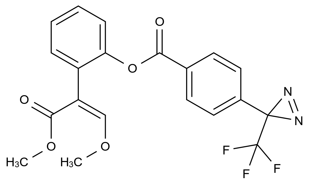 [125808-18-6][2-[(Z)-1,3-dimethoxy-3-oxoprop-1-en-2-yl]phenyl] 4-[3-(trifluoromethyl)diazirin-3-yl]b