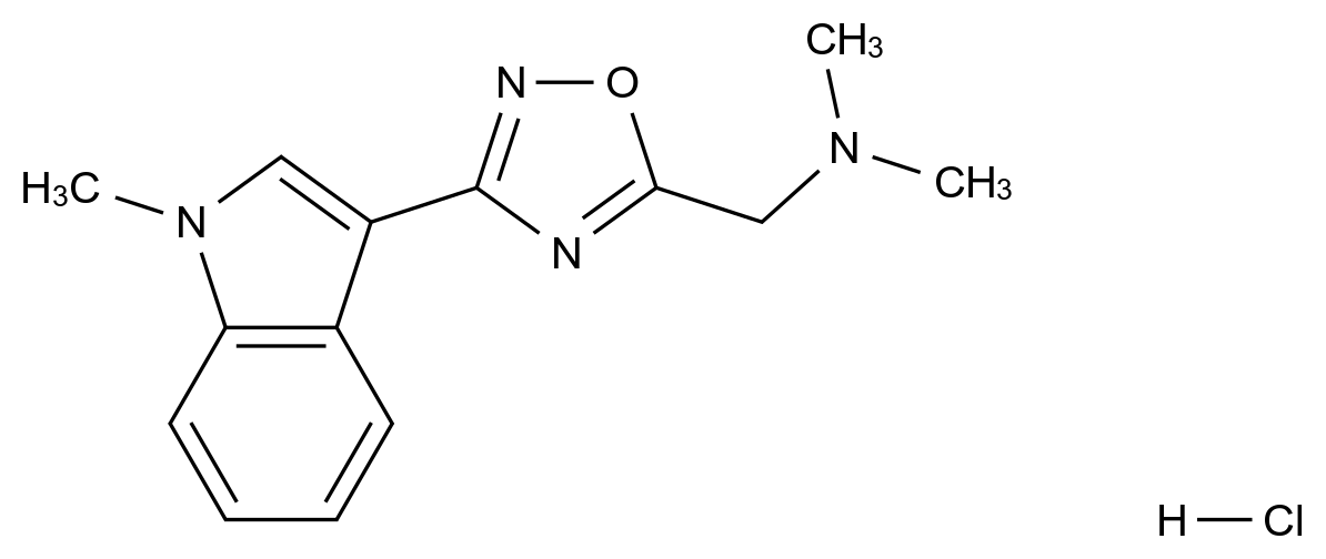 [125817-65-4]5-[(DIMETHYLAMINO)METHYL]-3-(1-METHYL-1H-INDOL-3-YL)-1,2,4-OXADIAZOLEHCL