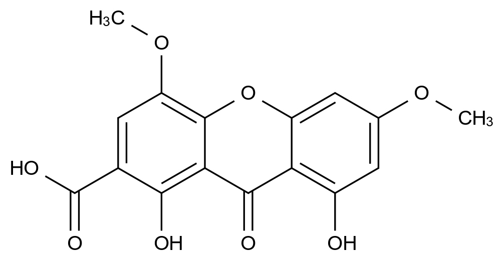 [125850-40-0]1,8-dihydroxy-4,6-dimethoxy-9-oxoxanthene-2-carboxylic acid