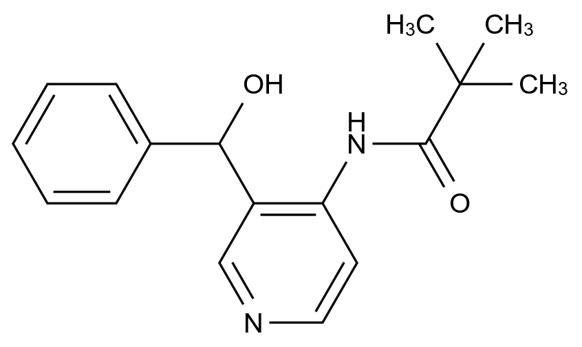 [125867-26-7]N-[3-[hydroxy(phenyl)methyl]pyridin-4-yl]-2,2-dimethylpropanamide